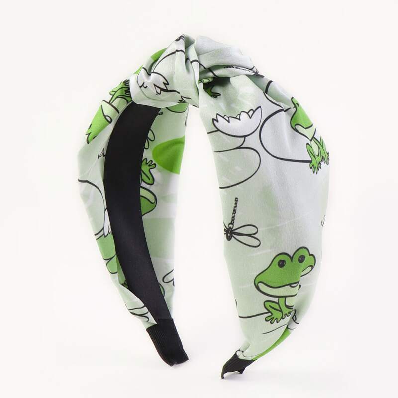 

Cartoon Animal Print Headband, Green