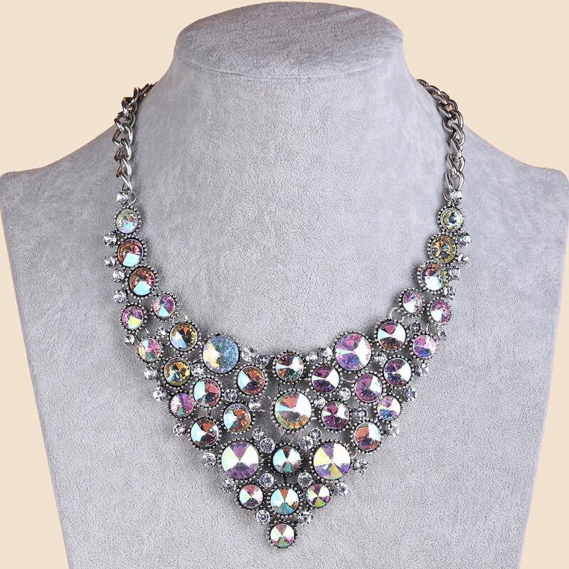 

Rhinestone Decor Necklace, Multicolor
