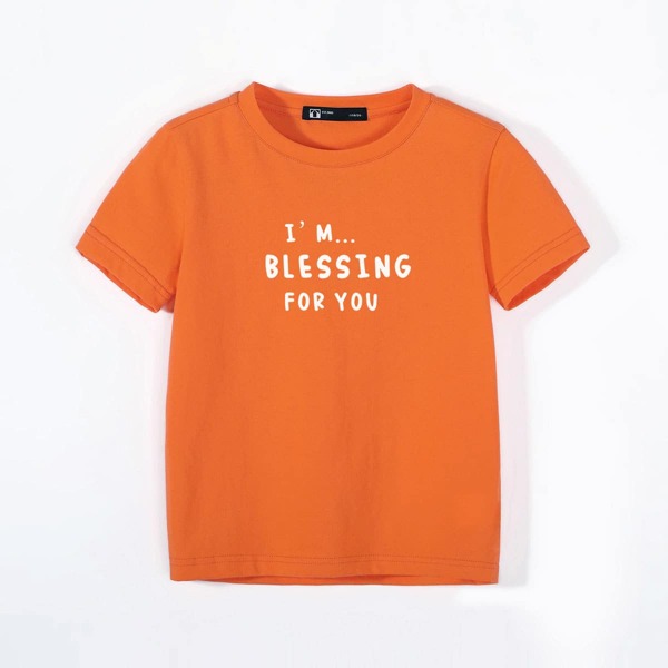 

Boys Letter Graphic Tee, Orange