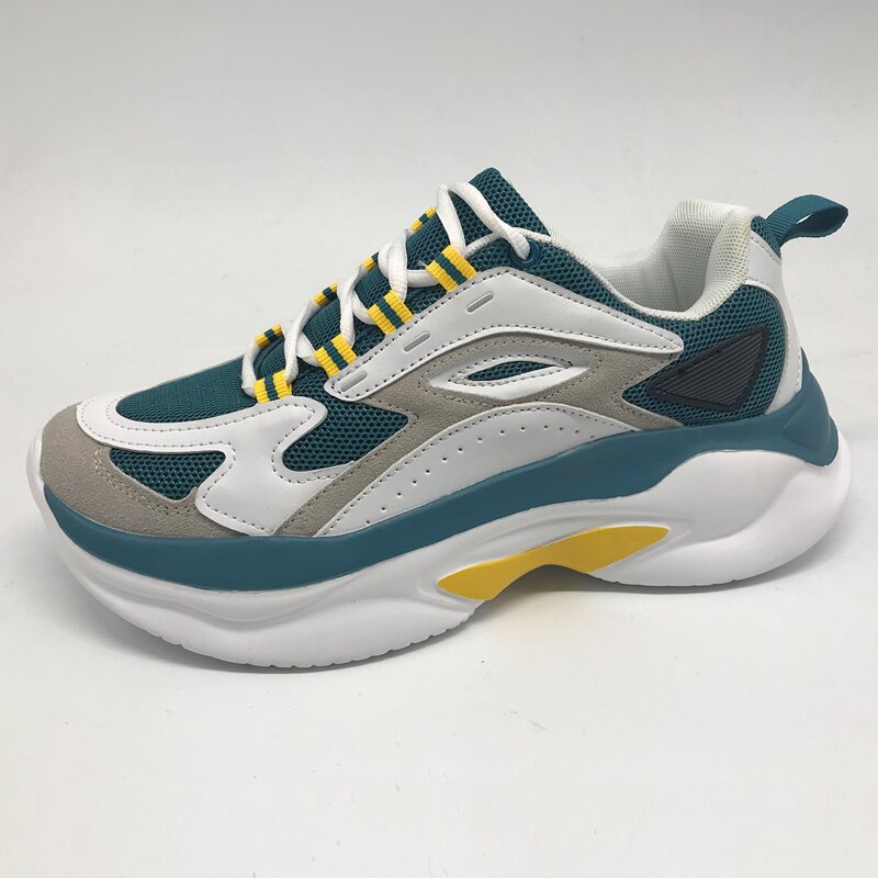 

Guys Colorblock Lace-up Chunky Sneakers, Blue and white