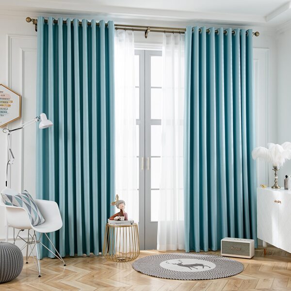 

Plain Single Panel Blackout Curtain, Blue