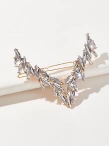 SHEIN Belle Rhinestone Decor Hair Clip - Silver - View 2