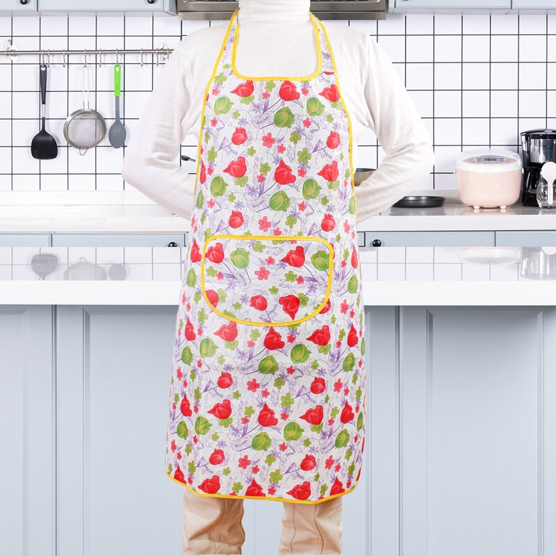 

Flower Print Waterproof Apron, Multicolor