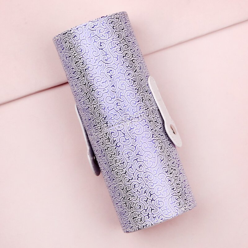 

Graphic Makeup Brush Storage Box, Purple