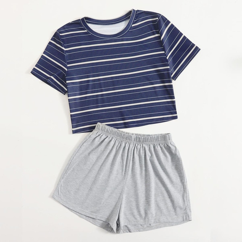 

Striped Shorts PJ Set, Multicolor