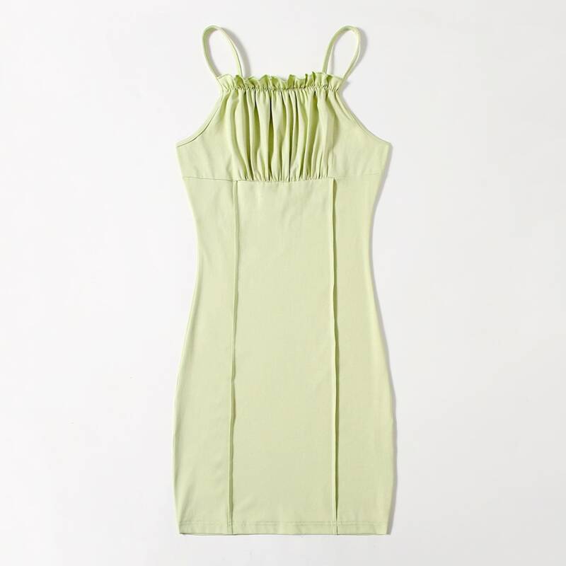 

Ruched Bust Cami Dress, Mint green