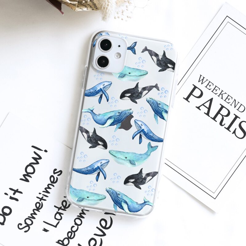 

Cartoon Whale iPhone Case, Multicolor