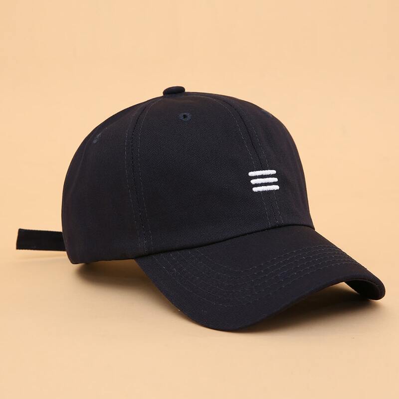 

Line Embroidery Baseball Cap, Black