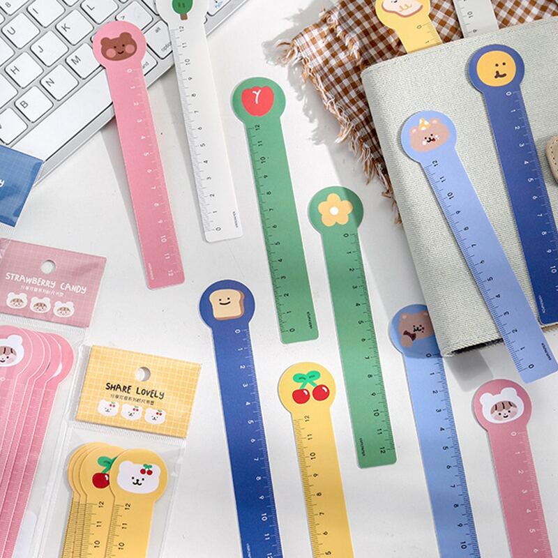 

5pcs Cartoon Graphic Random Ruler, Multicolor