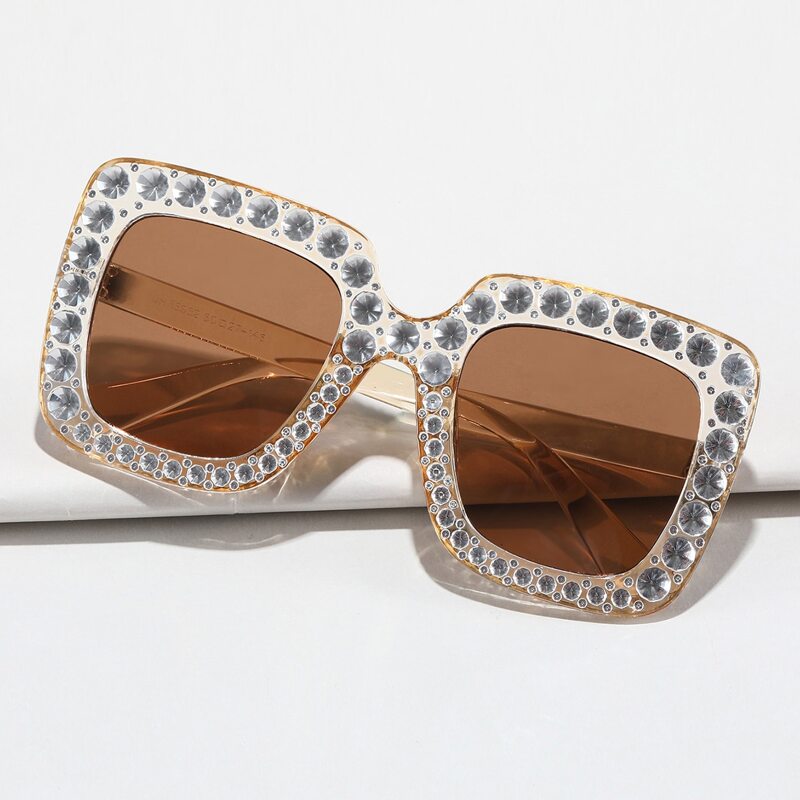 

Rhinestone Square Frame Sunglasses