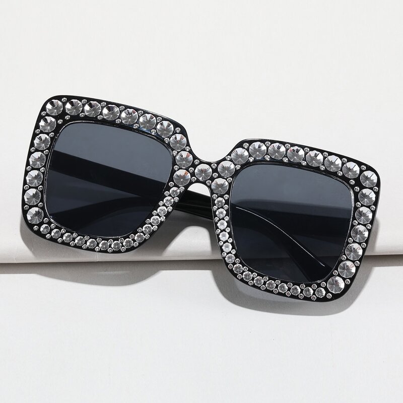 

Rhinestone Square Frame Sunglasses