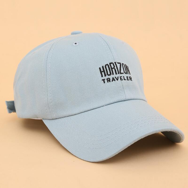 

Letter Embroidery Baseball Cap, Baby blue
