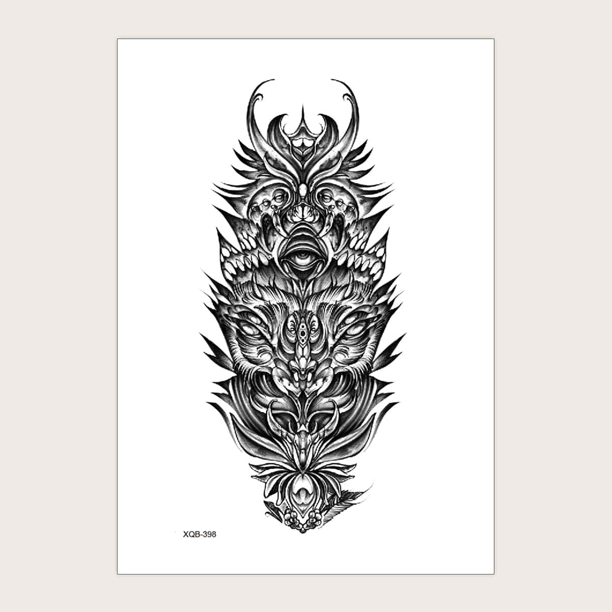 

1sheet Graphic Tattoo Sticker, Black