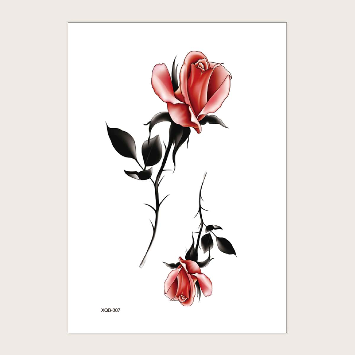 

1sheet Flower Pattern Tattoo Sticker, Multicolor