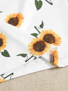 Soleia Đầm Thắt nút Hoa Boho - trắng - Xem 3
