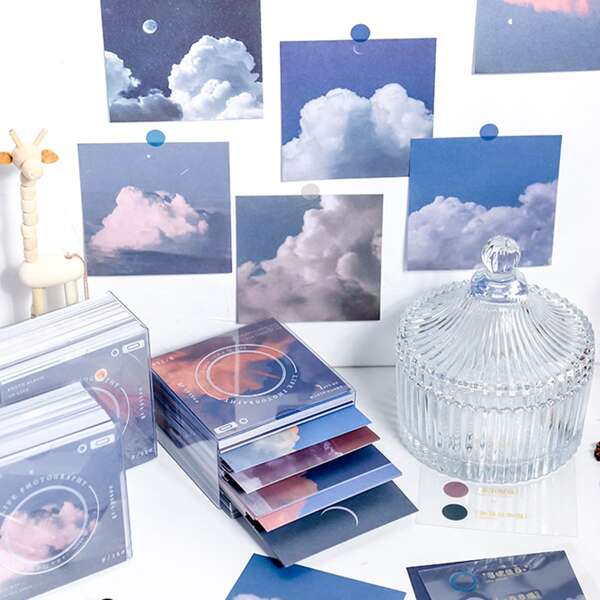 

320sheets Sky Print Random Message Paper, Multicolor
