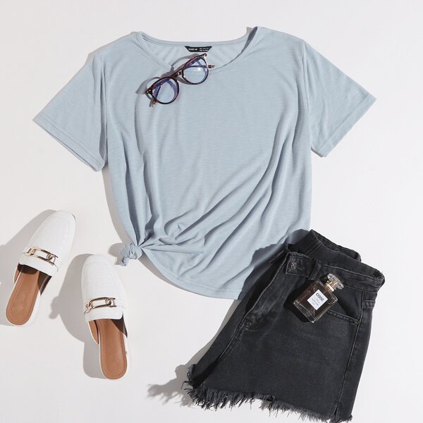 

Short Sleeve Solid Tee, Baby blue