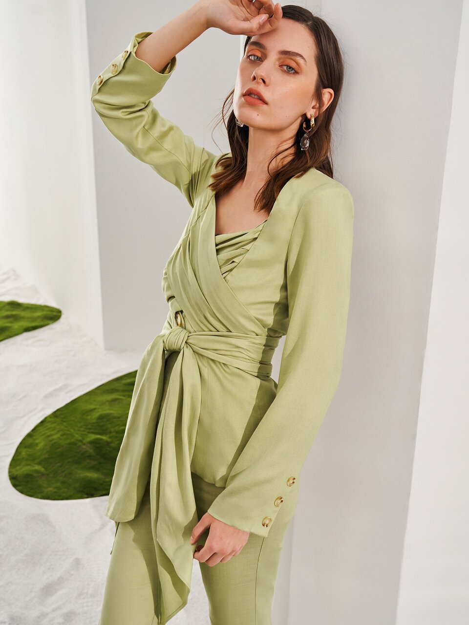 MOTF WRAP SELF TIE COAT