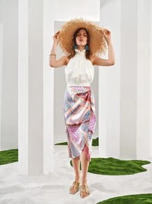 SHEIN Unity Top halter corto - Blanco - Ver 6