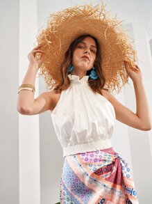 SHEIN Unity Top halter corto - Blanco - Ver 10