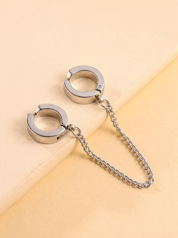 1pc Men Chain Drop Ear Cuff SHEIN USA