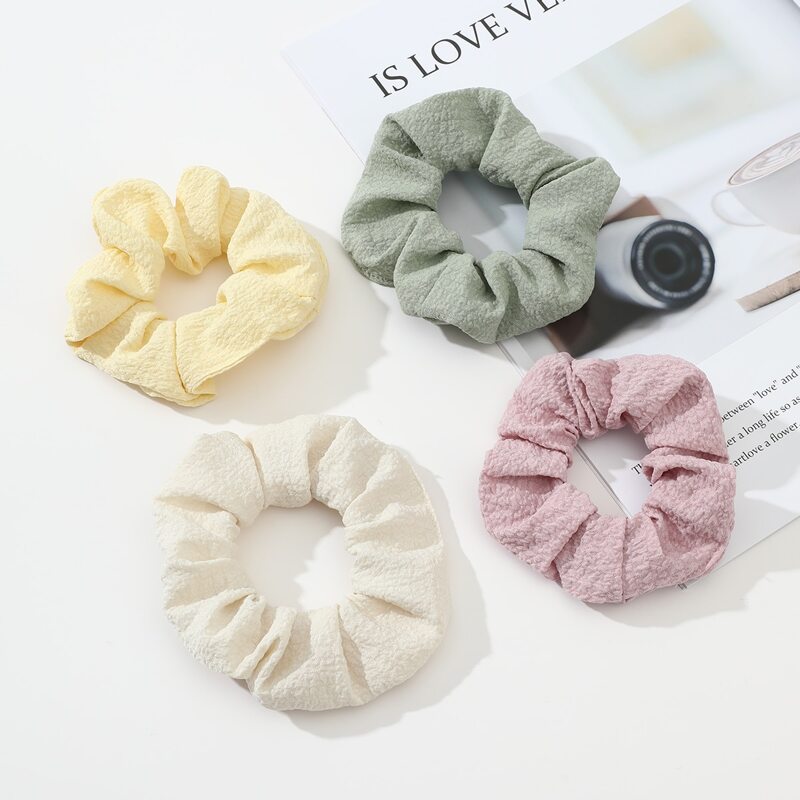

2pcs Random Solid Scrunchie, Multicolor