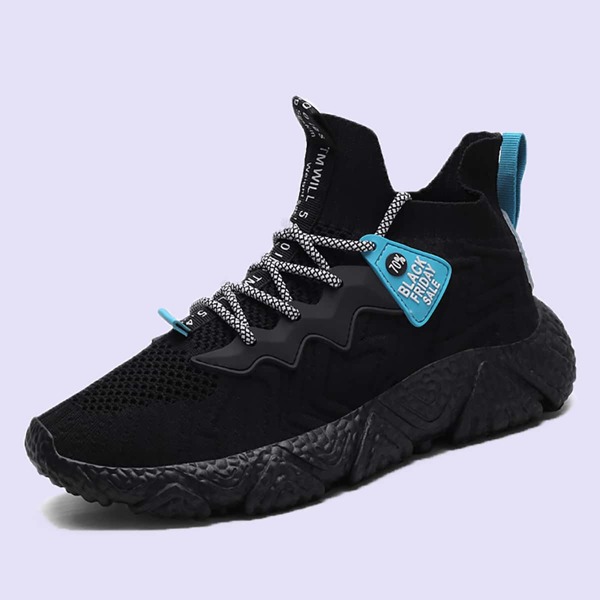 

Men Letter Graphic Lace Up Decor Sneakers, Black
