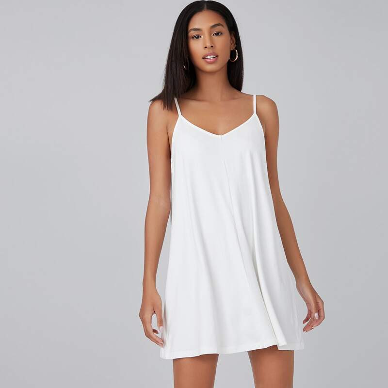 

Solid Cami Dress, White