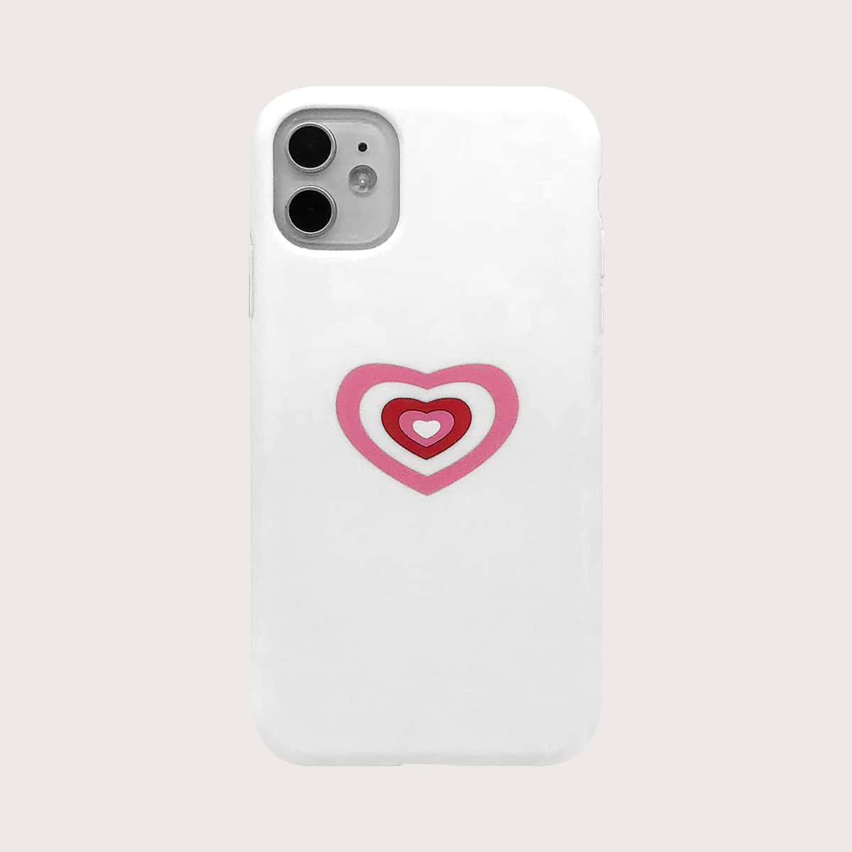 

Heart iPhone Case, White