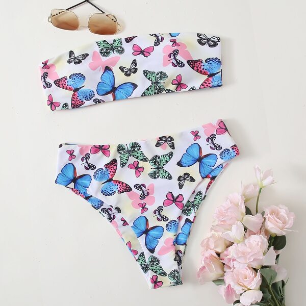 

Бикини с принтом бабочки, Многоцветный
