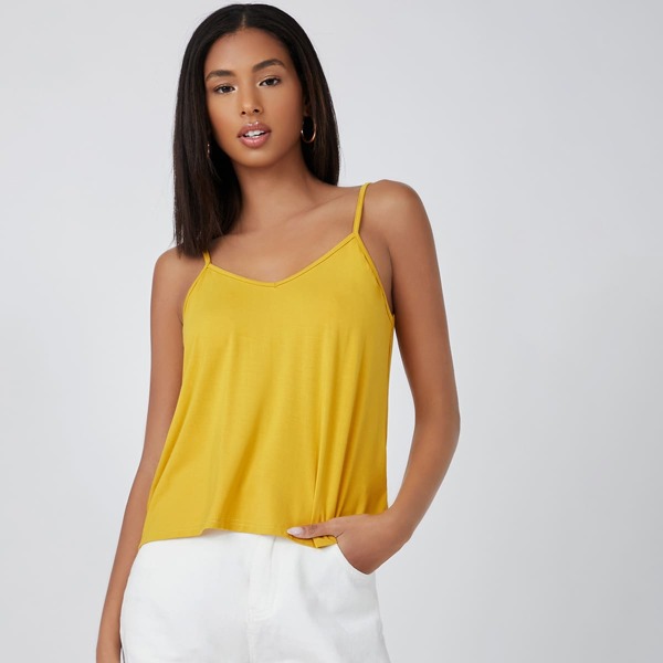 

Solid Cami Top, Mustard yellow