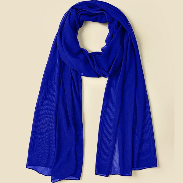 

Simple Solid Scarf, Blue