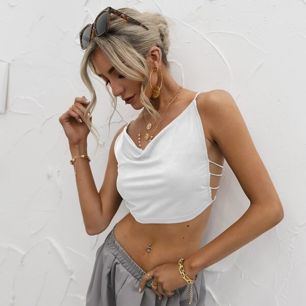

Ring Detail Cami Top, White