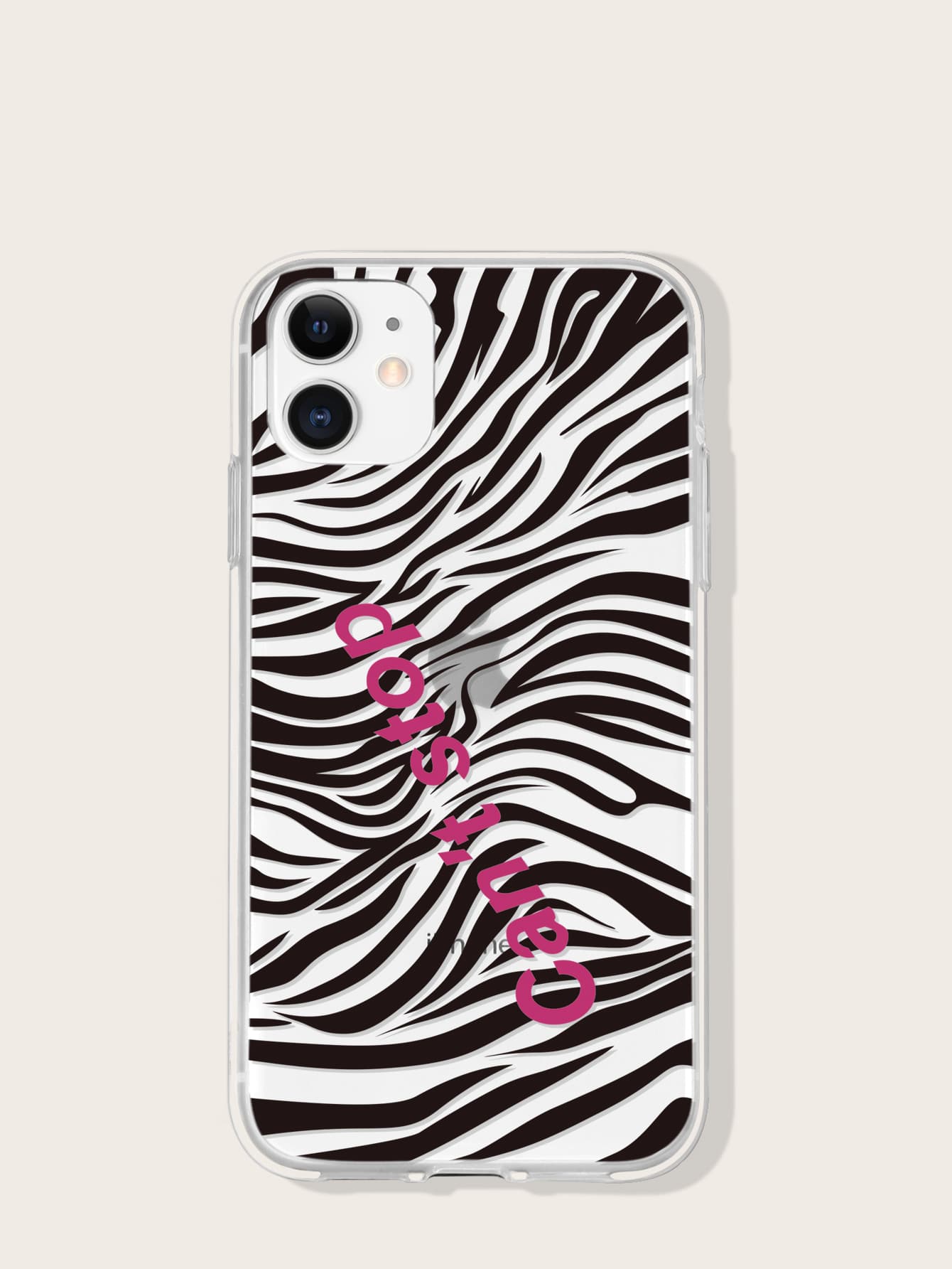 Funda compatible con iphone de rayas de cebra - Negro - Ver 1