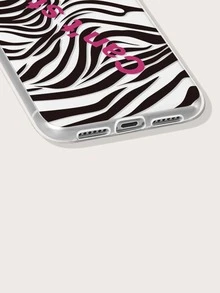 Funda compatible con iphone de rayas de cebra - Negro - Ver 3