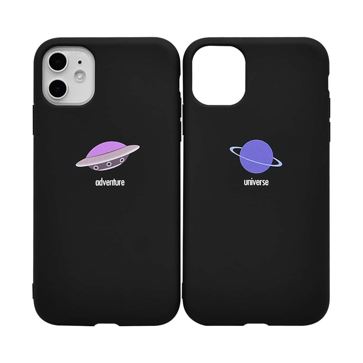 

2pcs Universe iPhone Case, Black