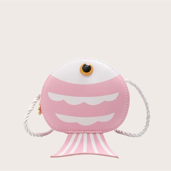 

Girls Fish Design Crossbody Bag, Pink