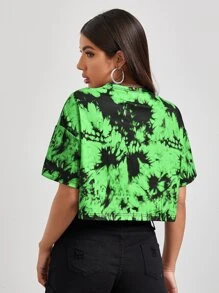 Coolane 落肩紮染短版T恤 - 彩色 - 查看 2