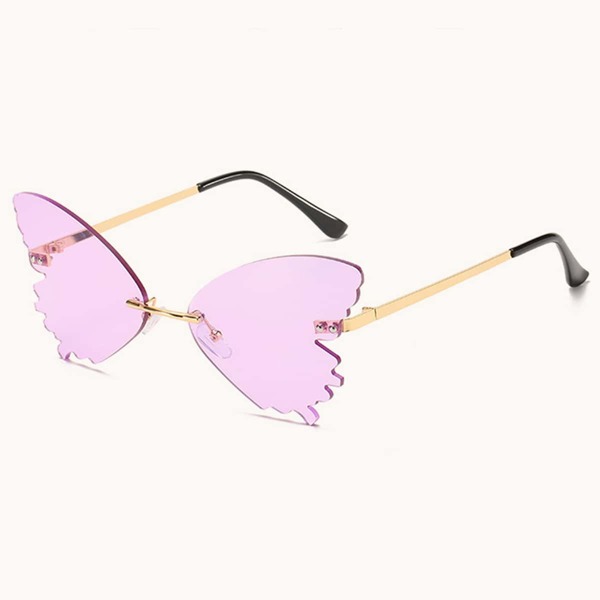 

Butterfly Design Rimless Sunglasses