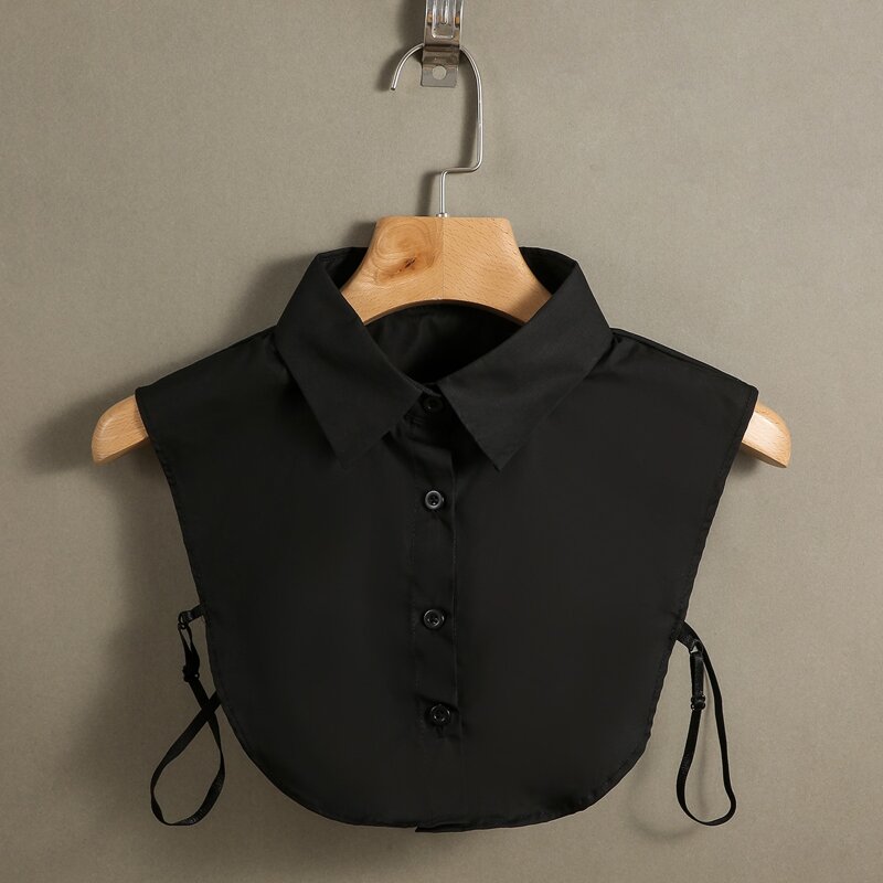 

1pc Solid Dickey Collar, Black