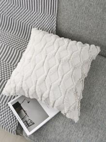 素色毛絨靠墊套不附帶墊芯 - 杏色 - 查看 5