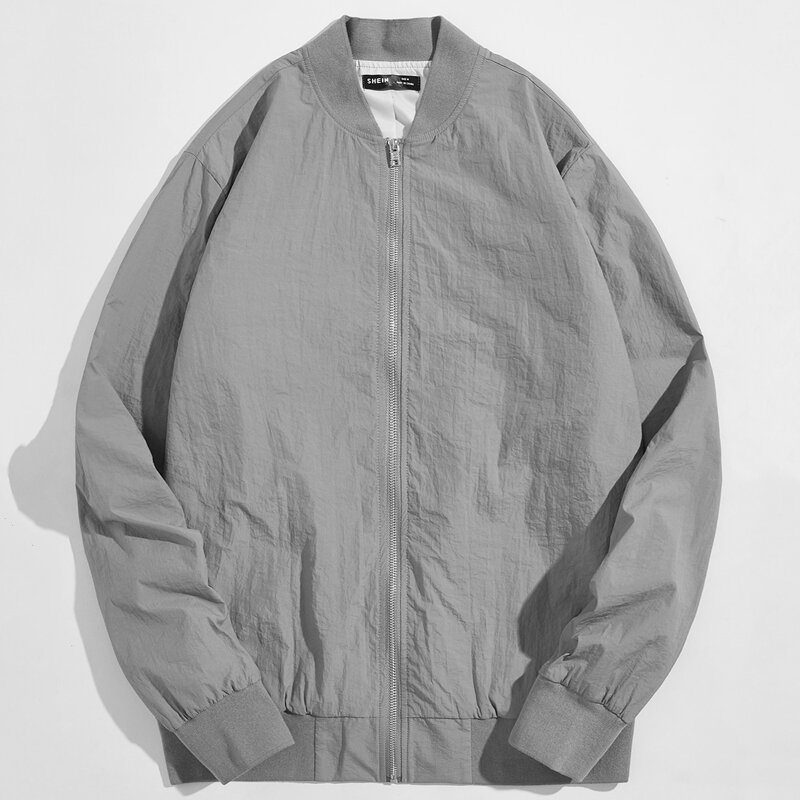 

Guys Zip Up Bomber Jacket, Grey