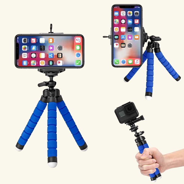 

Desktop Phone Tripod Holder, Blue
