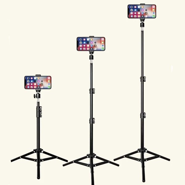 

1pc Foldable Phone Tripod Holder, Black