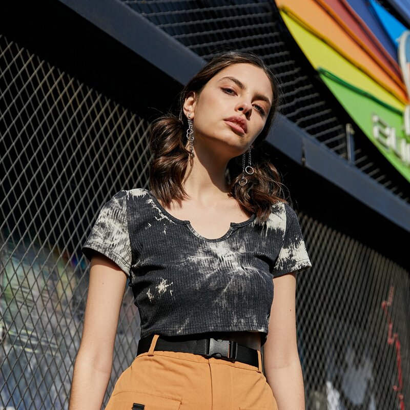 

Tie Dye Crop Tee, Multicolor