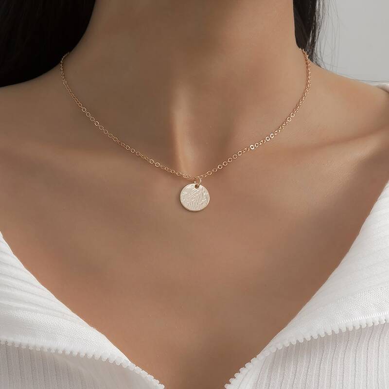 

Coin Pendant Necklace, Gold