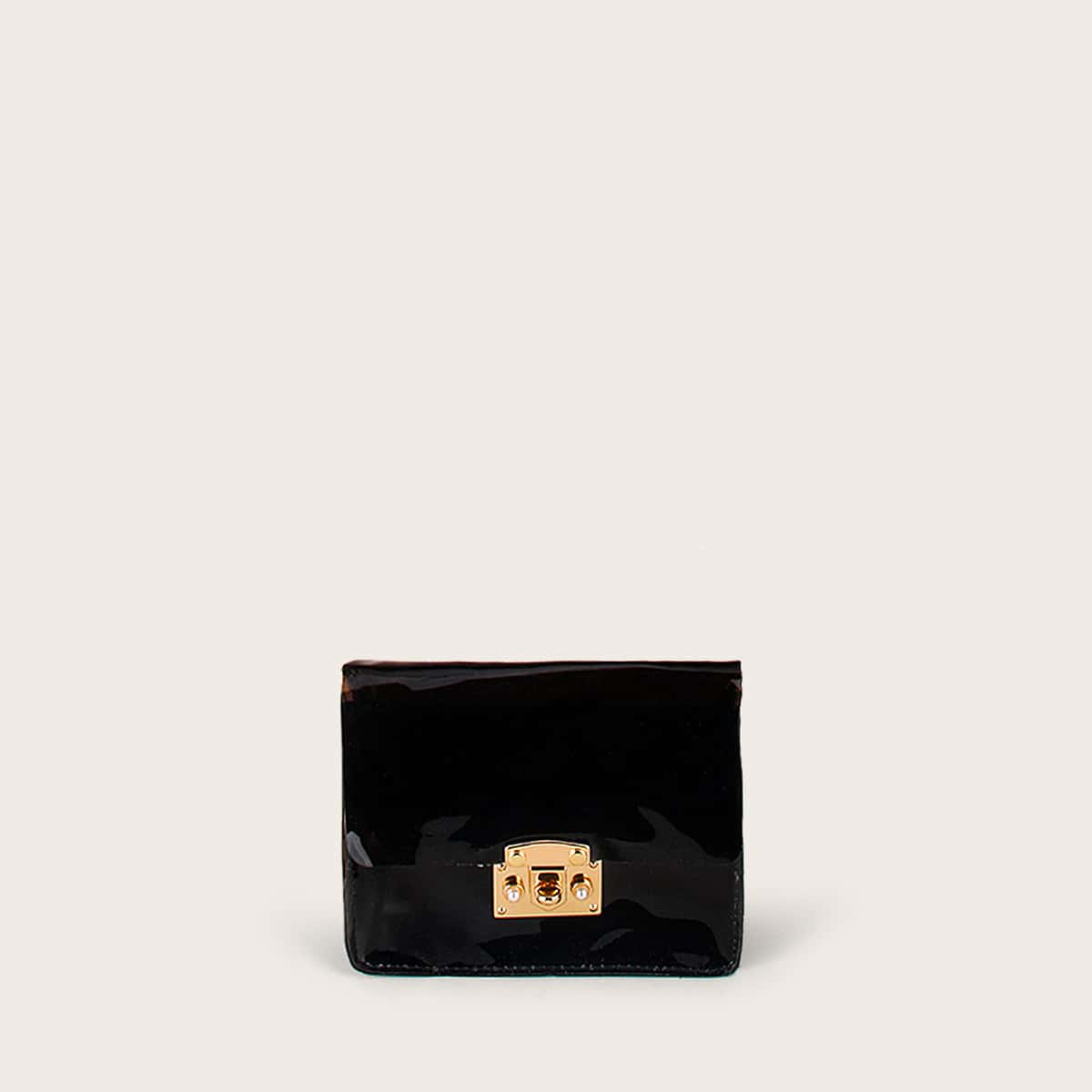 

Solid Chain Crossbody Bag, Black