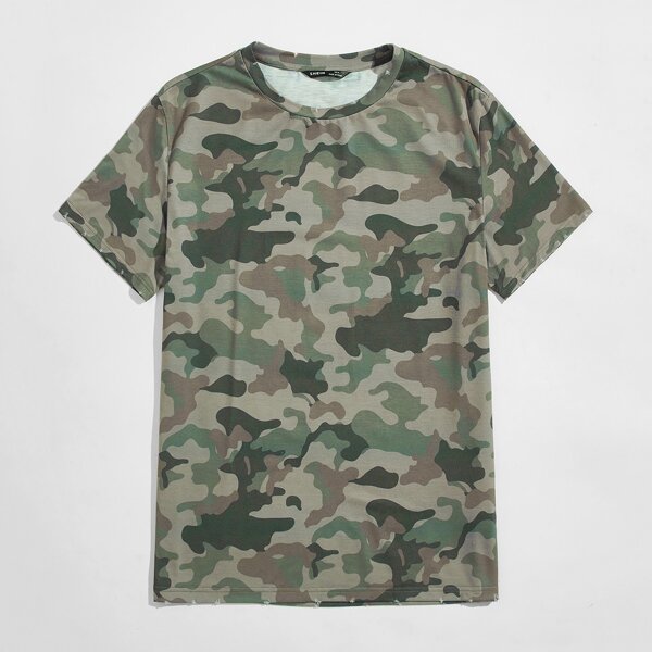 

Men Camo Print Top, Multicolor