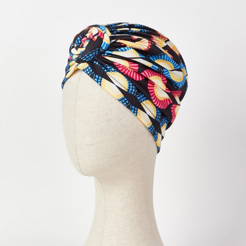 

All Over Print Scarf Hat, Multicolor