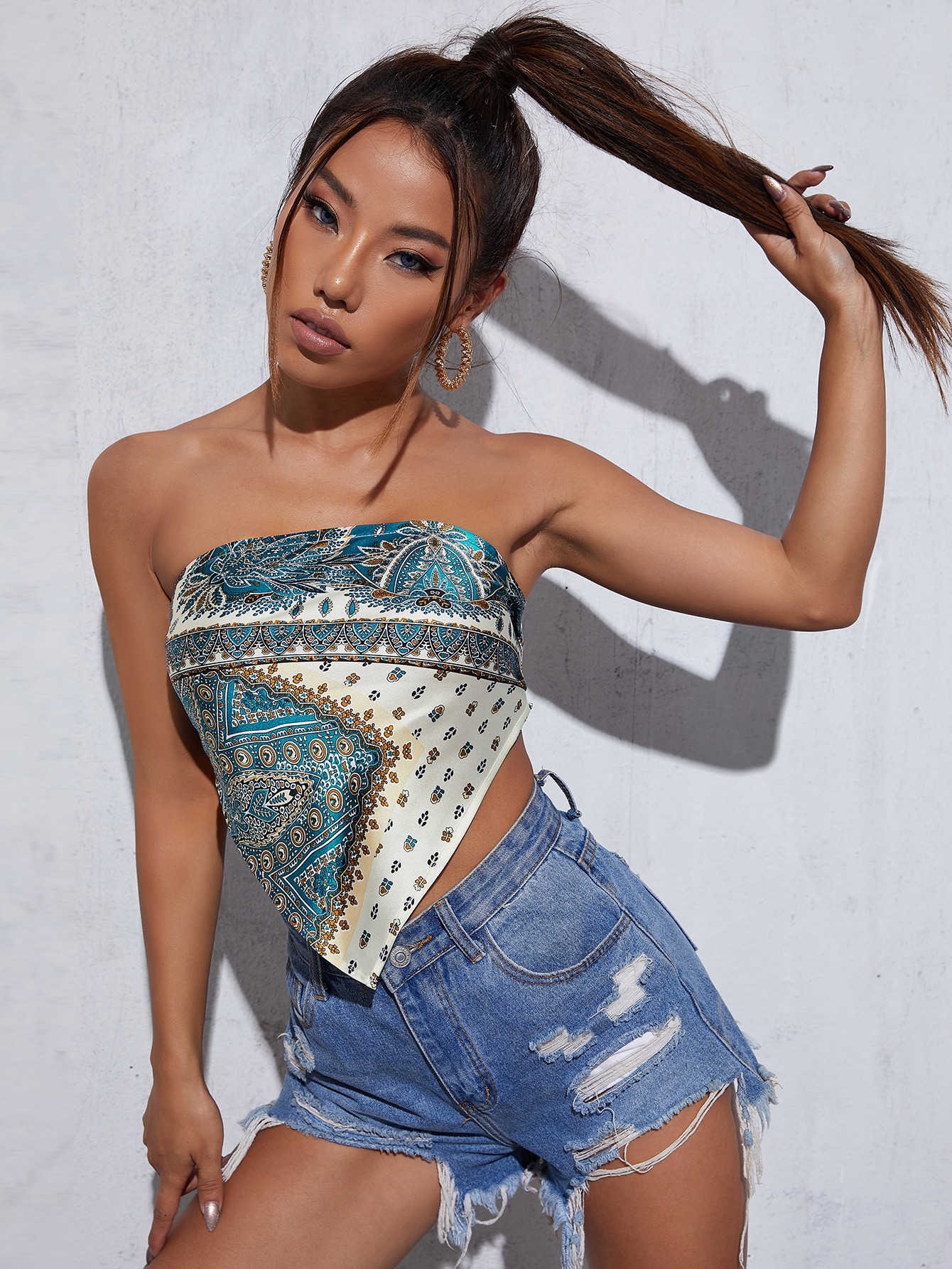 Paisley Bandana Tube Top